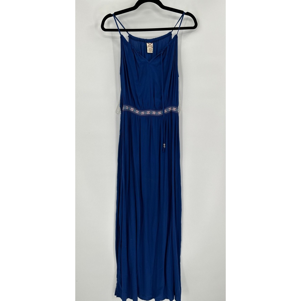 Faded Glory Womens Size S (4-6) Blue Maxi Dress Beach Boho Vacation